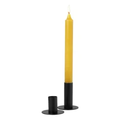 Kandelaar middel - zwart - ø6x7 cm