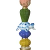 Kandelaar schildpad - multikleur - ø9x22.5 cm