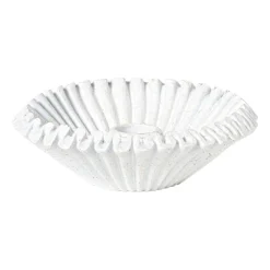 Kandelaar wave - wit - ø13.5x4 cm