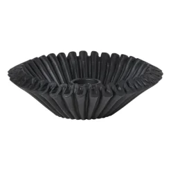Kandelaar wave - zwart - ø13.5x4 cm