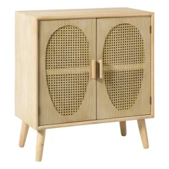 Kast Flores met ovalen vlakken - bruin - 78x70x37.5 cm