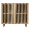 Kast Japandi met 2 deuren - bruin - 80x72x33 cm
