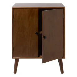 Kastje retro met 2 deuren - donkerbruin - 76x60x31.5 cm