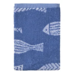 Keukendoek vissen - blauw/wit - 50x50 cm