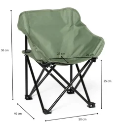 Kids campingstoel compact - groen - 50x50x40 cm