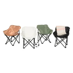 Kids campingstoel compact - zwart - 50x50x40 cm