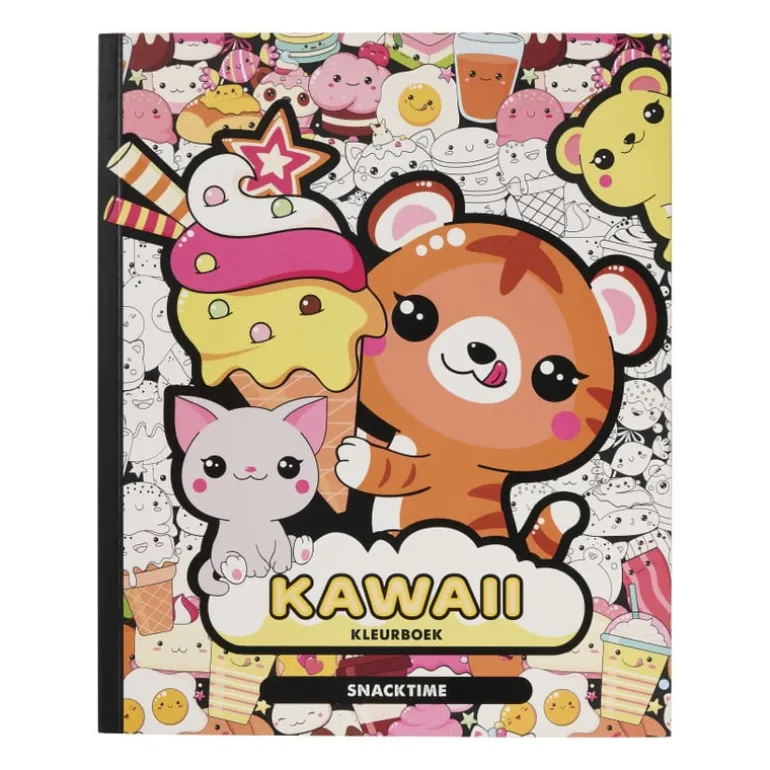 Kleurboek kawaii - multikleur - 25.9x21.1x0.8 cm
