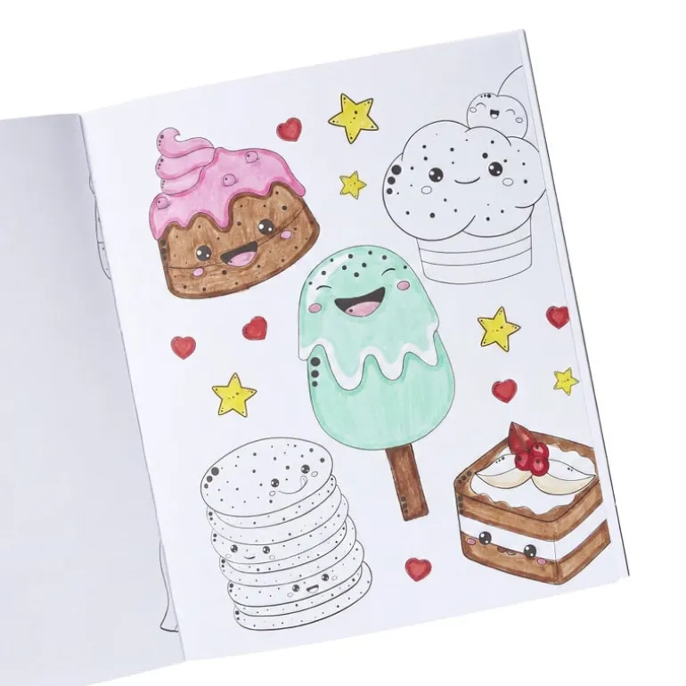 Kleurboek kawaii - multikleur - 25.9x21.1x0.8 cm