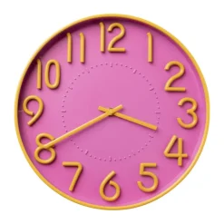 Klok pop-art - roze/oranje - ø30 cm