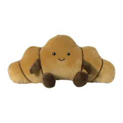 Knuffel croissant - bruin - 13x27 cm