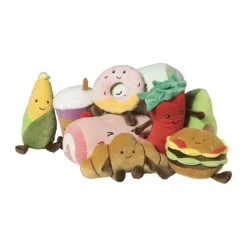 Knuffel croissant - bruin - 13x27 cm
