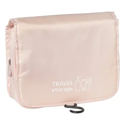 Koffer/tas organizer met haak - roze - 24.5x18.5x8.5 cm