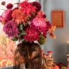 Kunstbloem chrysant groot - oranje - 73 cm