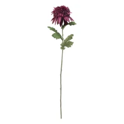 Kunstbloem chrysant groot - paars - 73 cm