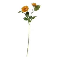 Kunstbloem chrysant rond - oranje - 62 cm