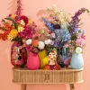 Kunstbloem chrysant spits - fuchsia - 60 cm