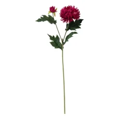 Kunstbloem chrysant spits - fuchsia - 60 cm
