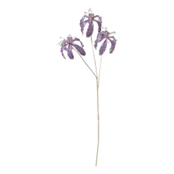 Kunstbloem gloriosa - goudkleurig/paars - 60 cm