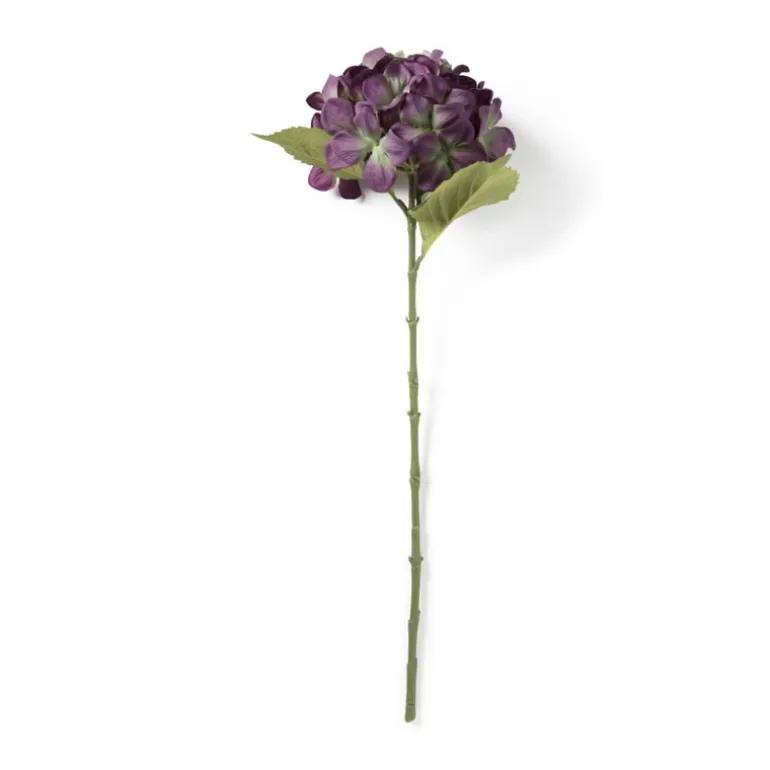 Kunstbloem hortensia - paars - 63 cm
