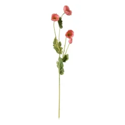 Kunstbloem klaproos - roze - 60 cm