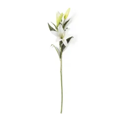 Kunstbloem lelie - wit - 91 cm