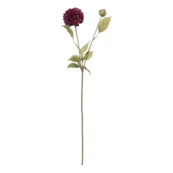 Kunstbloem met 2 chrysanten - paars - 73 cm