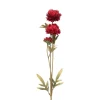 Kunstbloem met 3 chrysanten - rood - 68 cm
