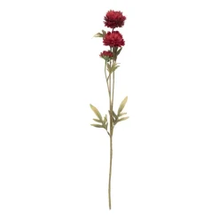 Kunstbloem met 3 chrysanten - rood - 68 cm