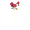 Kunstbloem met 3 hortensia's - fuchsia - 69 cm