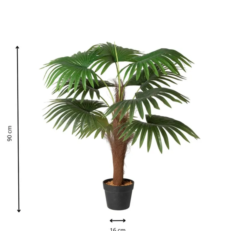 Kunstplant Chinese waaierpalm - 90 cm