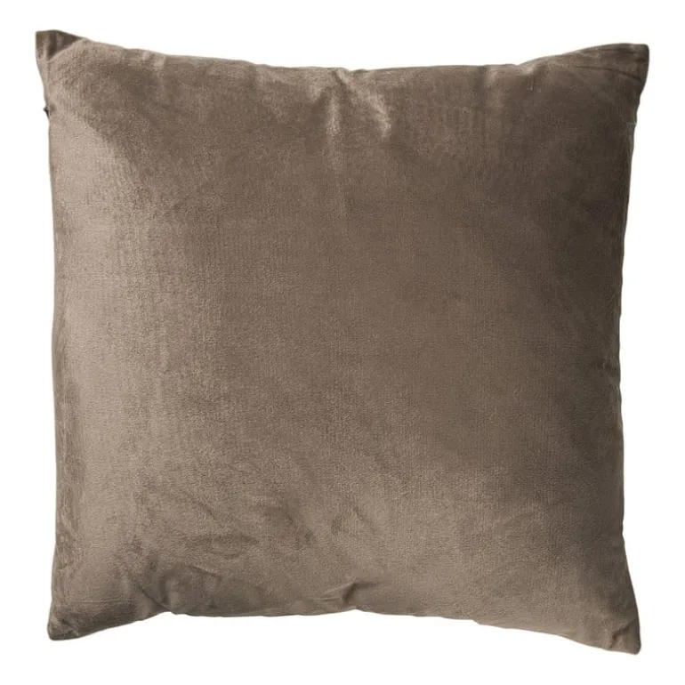 Kussen chenille - bruin - 45x45 cm