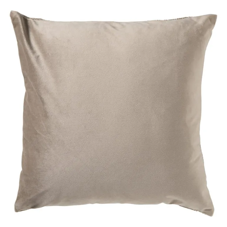 Kussen chenille jacquard - beige - 45x45 cm