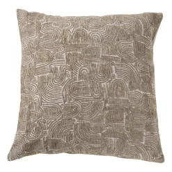 Kussen chenille jacquard - beige - 45x45 cm
