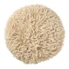 Kussen harig rond - beige - ø40 cm