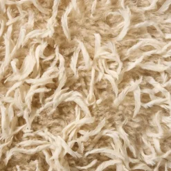 Kussen harig rond - beige - ø40 cm