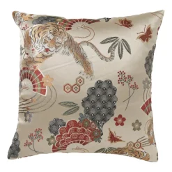 Kussen jacquard - beige - 45x45 cm