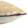 Kussen jacquard - geel - 45x45 cm