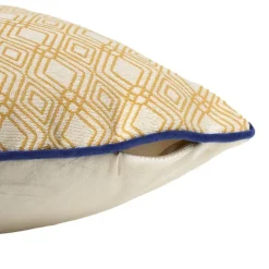 Kussen jacquard - geel - 45x45 cm