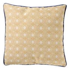Kussen jacquard - geel - 45x45 cm