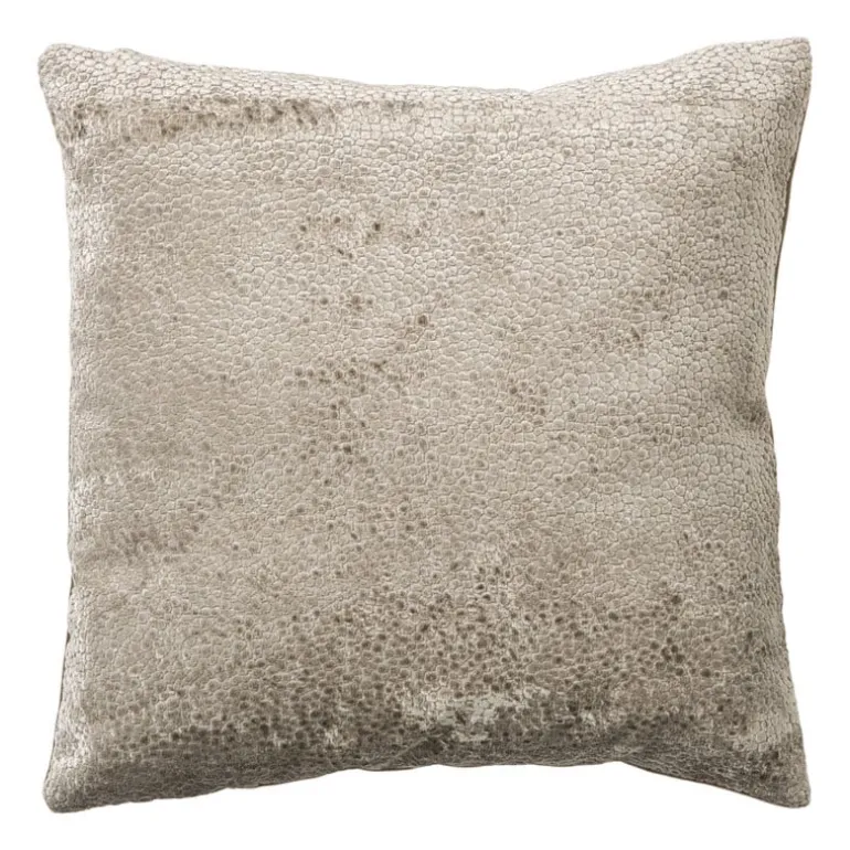 Kussen jacquard geschubt - bruin - 45x45 cm