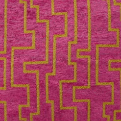 Kussen lijnen - roze/geel - 45x45 cm