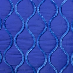 Kussen met piping - blauw - 30x50 cm