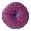 Kussen velvet rond - paars - ø45 cm