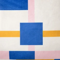 Kussen velvet vlakken - multikleur - 45x45 cm
