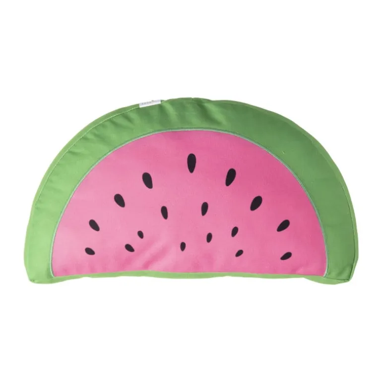 Kussen watermeloen - roze/groen -37x20 cm