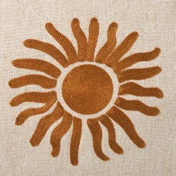 Kussen zon - bruin - 45x45 cm