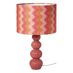 Lampenkap retro - roze - ø24.5x17 cm