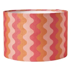 Lampenkap retro - roze - ø24.5x17 cm