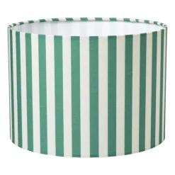 Lampenkap streep - groen/wit - ø24.5x17.5 cm