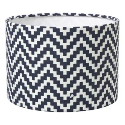Lampenkap zigzag groot - zwart/wit - ø24.5x17.5 cm